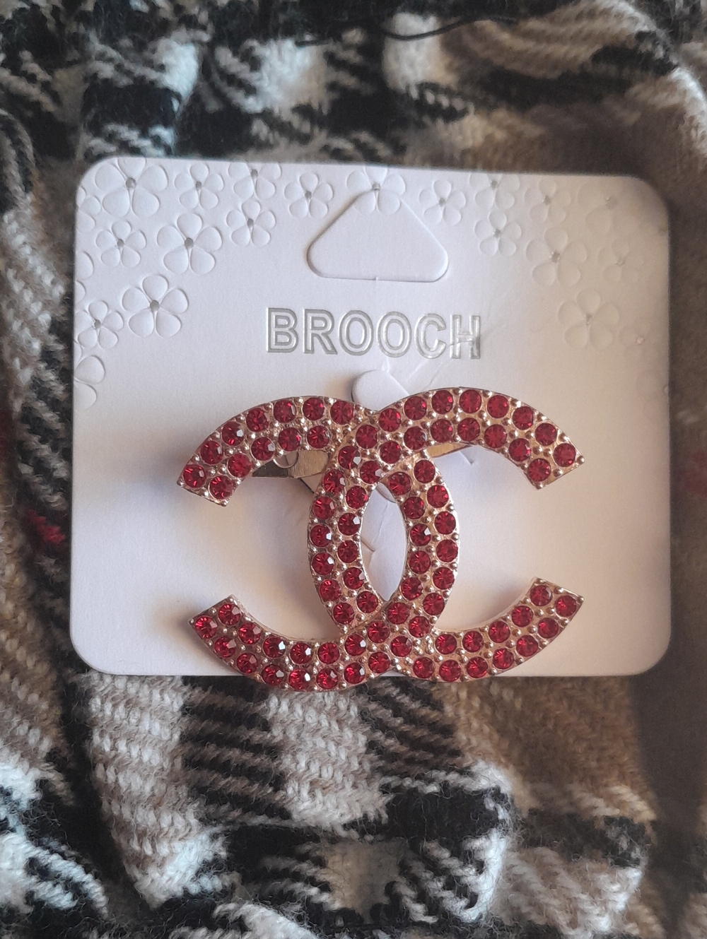 Red Crystal Brooch